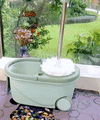 360° Spin Mop & Bucket Set – Hands-Free Microfiber Floor Cleaning System with Stainless Steel Handle
