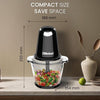 nobel electric glass food chopper & mincer – 1.2l multi-function kitchen chopper with powerful motor